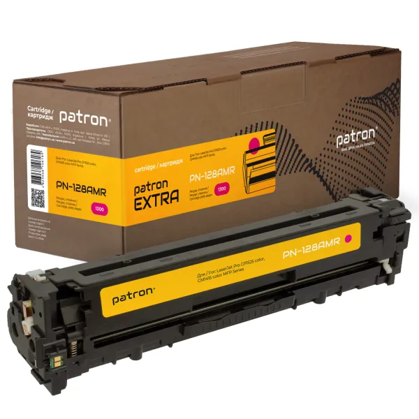 Картридж сумісний HP 128A (CE323A) пурпуровий Extra Patron (PN-128AMR)