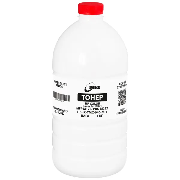Тонер HP Color LaserJet Pro MFP M176/Pro M252 пурпурный, флакон 1 кг Imex (TSM-TMC-040M-1)
