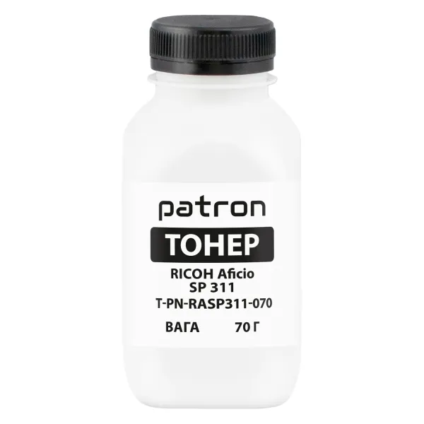 Тонер Ricoh Aficio SP 311 флакон, 70 г Patron (PN-RASP311-070)