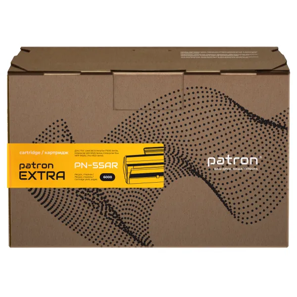 Картридж совместимый HP 55A (CE255A) Extra Patron (PN-55AR) - Фото 6