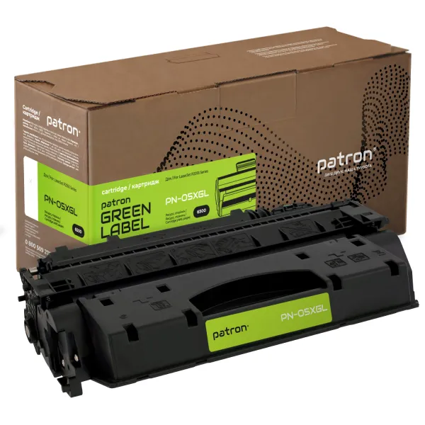 Картридж совместимый HP 05X (CE505X) Green Label Patron (PN-05XGL)