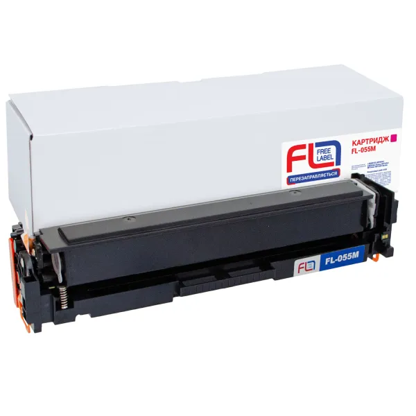 Картридж совместимый Canon 055 пурпурный Free Label (FL-055M)
