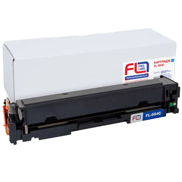 Картридж совместимый Canon 054 голубой Free Label (FL-054C)