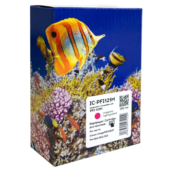 Картридж совместимый Canon PFI-121M (6267C001) 130 мл, пурпурный Barva (IC-PFI121M)