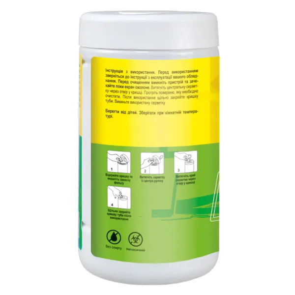 Салфетки для очистки экранов, туба 100 шт. Patron (F3-027) - Фото 2