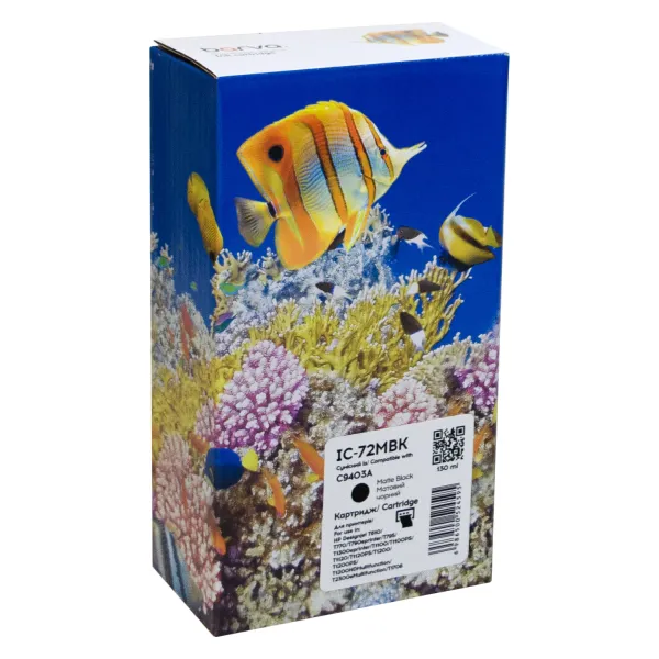 Картридж совместимый HP 72XL (C9403A) 130 мл, матовый черный Barva (IC-72MBK)