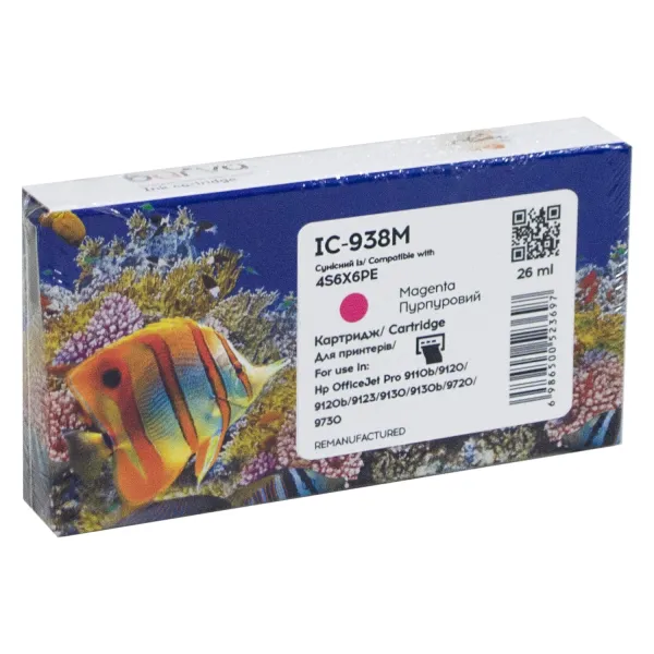 Картридж совместимый HP 938 (4S6X6PE) 800 стр, пурпурный Barva (IC-938M)