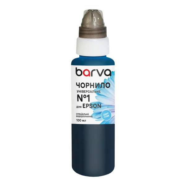 Чорнило для Epson універсальне №1 100 мл, водорозчинне, світло-блакитне Barva (EU1-1022)