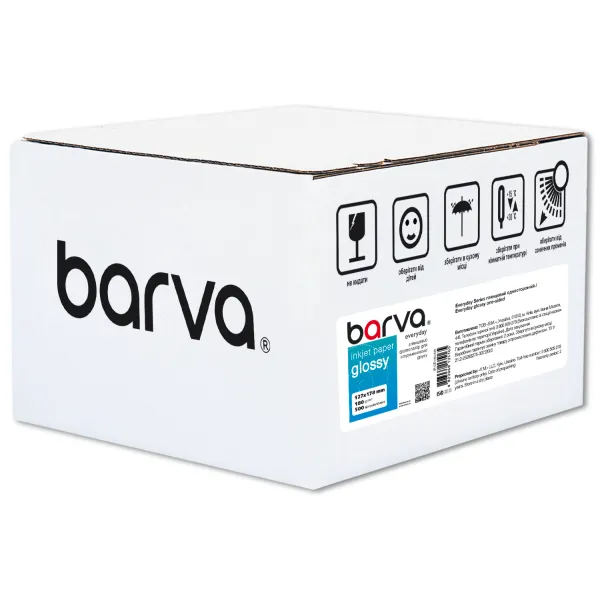 Фотобумага глянцевая 180 г/м2, 13x18 см, 500 л Everyday Barva (IP-CE180-430)