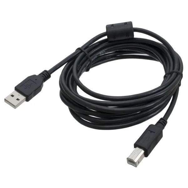 Кабель для принтера USB 2.0 AM/BM 4,5 м, черный, с ферритом Patron (PN-AMBM-45F)