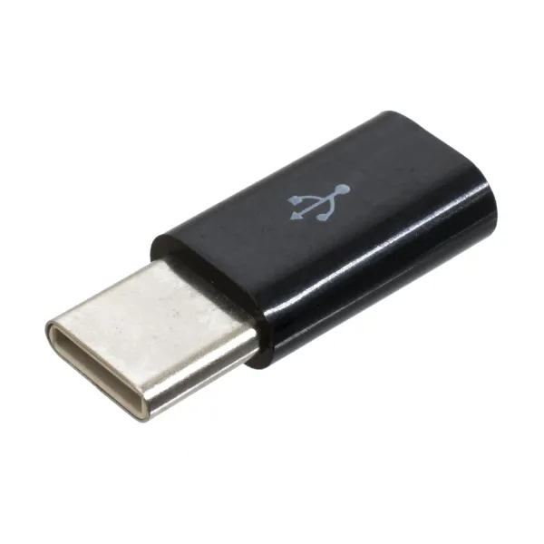 Адаптер MICRO USB на Type-C (F/M) чорний Patron (PN-MIC-Type-C)