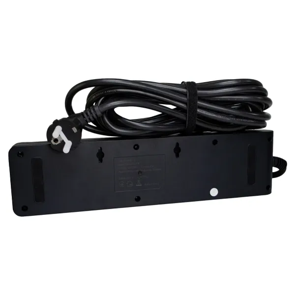 Фильтр сетевой 5 розеток + 3 х USB, 5 м, 16 А, 250 В, черный Patron Power (SP1655-USB) - Фото 3