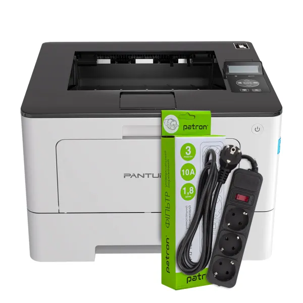 Принтер лазерный BP5100DW A4, Wi-Fi Pantum (BP5100DW) + Фильтр сетевой 3 розетки Patron (SP-1033)