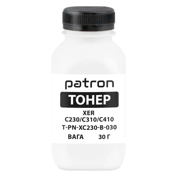 Тонер XER C230/C310/C410 флакон, 30 г, черный Patron (PN-XC230-B-030)