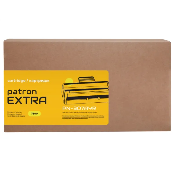 Картридж совместимый HP 307A (CE742A) желтый Extra Patron (PN-307AYR) - Фото 2