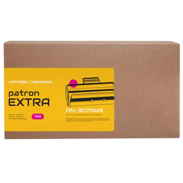 Картридж совместимый HP 307A (CE743A) пурпурный Extra Patron (PN-307AMR) - Фото 2