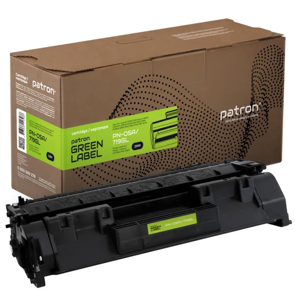 Картридж совместимый HP 05A (CE505A)/Canon 719 Green Label Patron (PN-05A/719GL)