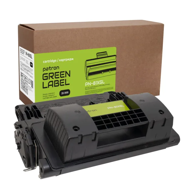 Картридж совместимый HP 81X (CF281X) Green Label Patron (PN-81XGL)